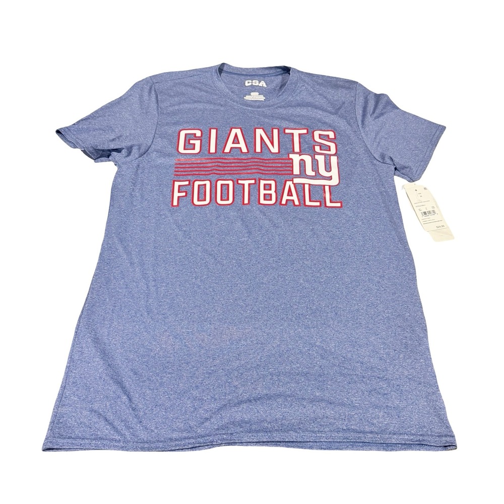 CSA New York Giants NFL Football T-Shirt Mens Medium Deep Royal Heather Blue NWT